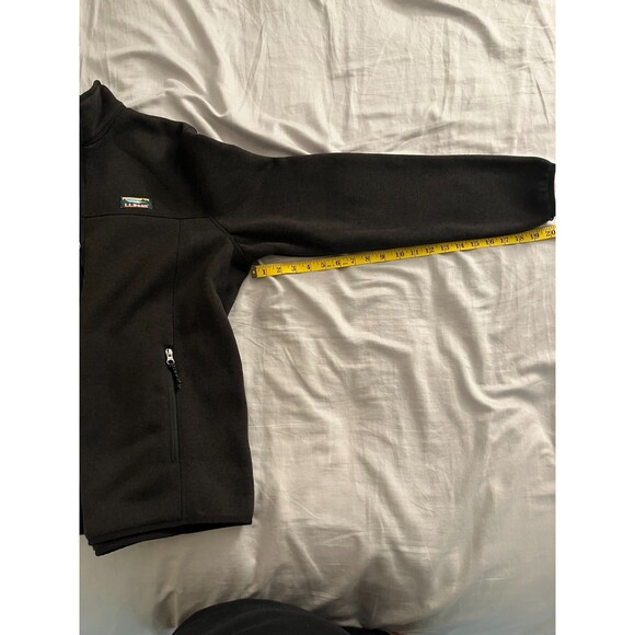 LL Bean Men's L REGULAR Fit Gray Full Zip Sweater Fleece Jacket Coat - Picture 10 of 12